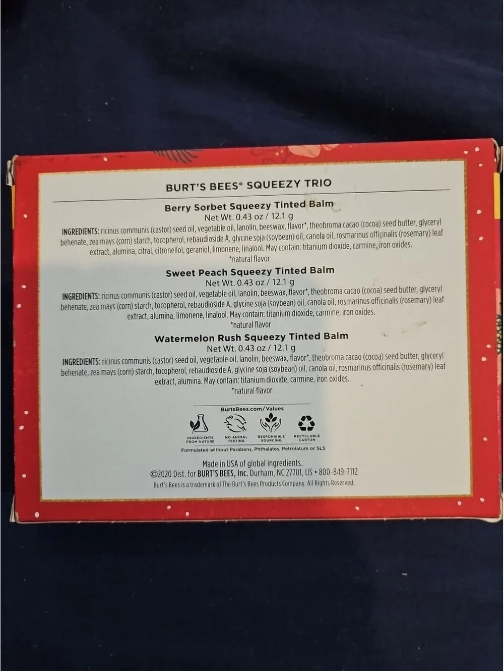 Burt's Bees Squeezy Trio Holiday Lip Balm Set - Limited Edition
